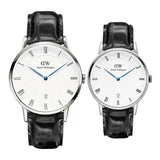 Daniel Wellington Dapper Reading Quartz White Dial Black Leather Strap Watch For Women - DW00100117 Authentic Buy Shop Now