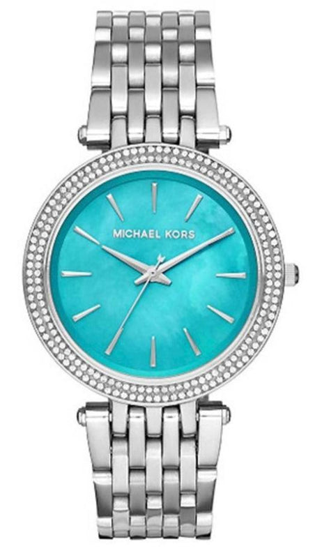 Michael Kors Darci Mother of Pearl Blue Dial Silver Steel Strap Watch for Women - MK3515 Authentic Buy Shop Now