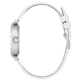 Guess Rumour Silver Dial White Leather Strap Watch For Women - GW0689L1 Authentic Buy Shop Now