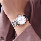 Mido Baroncelli III Automatic Diamonds White Dial Silver Steel Strap Watch For Women - M7600.4.66.1 Authentic Buy Shop Now