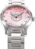Gucci G Timeless Quartz Mother of Pearl Pink Dial Silver Steel Strap Watch For Women - YA1265013 Authentic Buy Shop Now