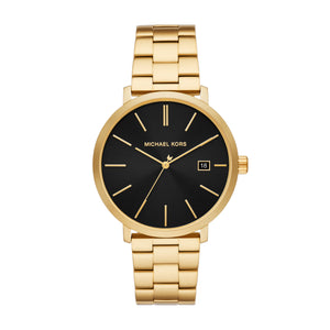 Michael Kors Blake Quartz Black Dial Gold Steel Strap Watch for Men - MK9136 Authentic Buy Shop Now