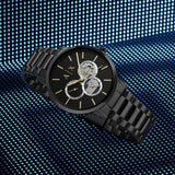 Armani Exchange Cayde Chronograph Black Dial Black Steel Strap Watch for Men - AX2748 Authentic Buy Shop Now