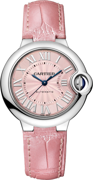 Cartier Ballon Blue De Cartier Pink Dial Pink Leather Strap Watch for Women - WSBB0031 Authentic Buy Shop Now