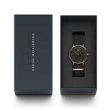 Daniel Wellington Classic Cornwall Black Dial Black NATO Strap Watch For Women - DW00100150 Authentic Buy Shop Now