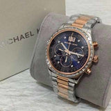 Michael Kors Brinkley Blue Dial Two Tone Steel Strap Watch for Women - MK6205 Authentic Buy Shop Now