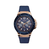 Guess Rigor Blue Dial Blue Silicone Strap Watch For Men - W0247G3 Authentic Buy Shop Now
