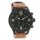 Tissot T Sport Chrono XL Black Dial Brown Leather Strap Watch For Men - T116.617.36.057.00 Authentic Buy Shop Now