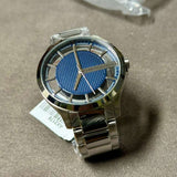 Armani Exchange Hampton Chronograph Blue Dial Silver Steel Strap Watch For Men - AX2178 Authentic Buy Shop Now