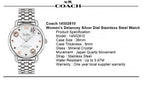 Coach Delancey White Dial Silver Steel Strap Watch for Women - 14502810 Authentic Buy Shop Now
