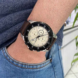 Fossil Dillinger Chronograph White Dial Brown Leather Strap Watch for Men - FS5674 Authentic Buy Shop Now