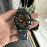 Fossil Bronson Automatic Skeleton Black Dial Grey Steel Strap Watch for Men - ME3255 Authentic Buy Shop Now