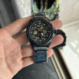 Fossil Bronson Automatic Skeleton Black Dial Grey Steel Strap Watch for Men - ME3255 Authentic Buy Shop Now