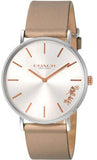 Coach Perry Silver Dial Light Brown Leather Strap Watch for Women - 14503119 Authentic Buy Shop Now