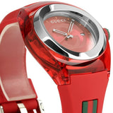 Gucci Sync XXL Quartz Red Dial Red Rubber Strap Unisex Watch - YA137103 Authentic Buy Shop Now