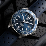 Tag Heuer Formula 1 Bucherer Blue Edition Blue Dial Blue Calfskin Strap Watch for Men - WAZ2015.FT8023 Authentic Buy Shop Now