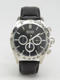 Hugo Boss Ikon Black Dial Black Leather Strap Watch for Men - 1513178 Authentic Buy Shop Now