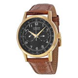 Citizen Eco Drive Multi Function Day & Date Black Dial Brown Leather Strap Watch For Men - AO9003-08E Authentic Buy Shop Now