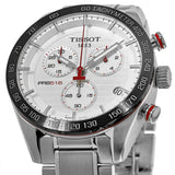 Tissot T Sport PRS 516 Chronograph White Dial Silver Steel Strap Watch For Men - T100.417.11.031.00 Authentic Buy Shop Now