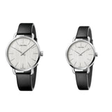 Calvin Klein Even Silver Black Leather Strap Watch for Women - K7B231C6 Authentic Buy Shop Now