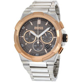 Hugo Boss Supernova Grey Dial Silver Steel Strap Watch for Men - 1513362 Authentic Buy Shop Now