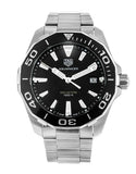Tag Heuer Aquaracer Black Dial Silver Steel Strap Watch for Men - WAY111A.BA0928 Authentic Buy Shop Now