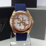 Guess G Twist White Dial Blue Silicone Strap Watch For Women - W0911L6 Authentic Buy Shop Now