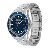 Movado Heritage Calendoplan Blue Dial Silver Steel Strap Watch For Men - 3650094 Authentic Buy Shop Now