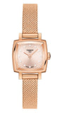 Tissot Lovely Square Lady Quartz Rose Gold Dial Rose Gold Mesh Bracelet Watch For Women - T058.109.33.456.00 Authentic Buy Shop Now