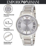 Emporio Armani Classic Quartz Silver Dial Silver Steel Strap Watch For Men - AR2478 Authentic Buy Shop Now