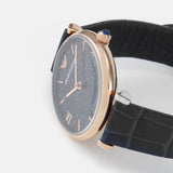 Emporio Armani Gianni T-Bar Quartz Blue Dial Blue Leather Strap Watch for Women - AR11424 Authentic Buy Shop Now