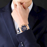 Maserati Potenza 42mm Rose Gold & Blue Dial Blue Leather Strap Watch For Men - R8851108027 Authentic Buy Shop Now