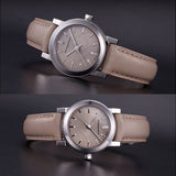 Burberry The City Beige Dial Beige Leather Strap Watch for Women - BU9207 Authentic Buy Shop Now