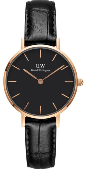 Daniel Wellington Classic Petite Reading Black Dial Black Leather Strap Watch For Women - DW00100223 Authentic Buy Shop Now