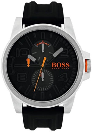 Hugo Boss Detroit Sport Quartz Black Dial Black Rubber Strap Watch for Men - 1550006 Authentic Buy Shop Now
