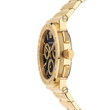 Versace Greca Chronograph Black Dial Gold Steel Strap Watch For Men - VEZ900421 Authentic Buy Shop Now