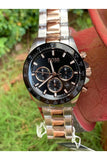 Hugo Boss Here Chronograph Black Dial Two Tone Steel Strap Watch for Men - 1513757 Authentic Buy Shop Now