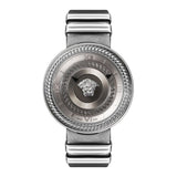 Versace V Metal Icon Silver Dial Silver & Grey Strap Watch for Women - VLC120016 Authentic Buy Shop Now