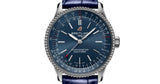Breitling Navitimer Automatic 35 Blue Dial Blue Leather Strap Watch for Men - A17395161C1P1 Authentic Buy Shop Now
