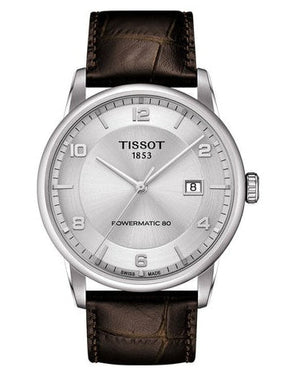 Tissot Luxury Powermatic 80 Silver Dial Brown Leather Strap Watch For Men - T086.407.16.031.00 Authentic Buy Shop Now