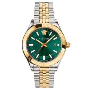 Versace Hellenium Green Dial Two Tone Steel Strap Watch for Men - VEVK00620 Authentic Buy Shop Now