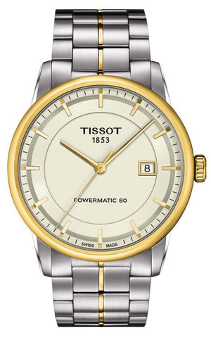 Tissot Luxury Powermatic 80 Gold Dial Silver Steel Strap Watch For Men - T086.407.22.261.00 Authentic Buy Shop Now