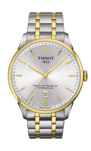 Tissot Chemin Des Tourelles Powermatic 80 Silver Dial Two Tone Steel Strap Watch For Men - T099.407.22.037.00 Authentic Buy Shop Now