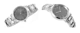 Daniel Wellington Link Grey Dial Silver Steel Strap Watch For Men - DW00100328 Authentic Buy Shop Now