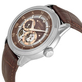 Bulova Classic Skeleton Automatic Brown Dial Brown Leather Strap Watch for Men - 96A120 Authentic Buy Shop Now