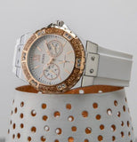 Guess Limelight White Dial White Rubber Strap Watch for Women - W1053L2 Authentic Buy Shop Now