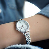 Michael Kors Cinthia White Mother of Pearl Dial Silver Steel Strap Watch for Women for Women - MK3641 Authentic Buy Shop Now