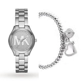 Michael Kors Mini Slim Runway Silver Dial Silver Steel Strap Watch for Women - MK3548 Authentic Buy Shop Now
