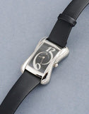 Maurice Lacroix Divina Black Dial with Diamonds Black Leather Strap Watch for Women - DV5012-SD531-120 Authentic Buy Shop Now