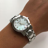 Burberry The City Diamonds Mother of Pearl Dial Silver Steel Strap Watch for Women - BU9224 Authentic Buy Shop Now